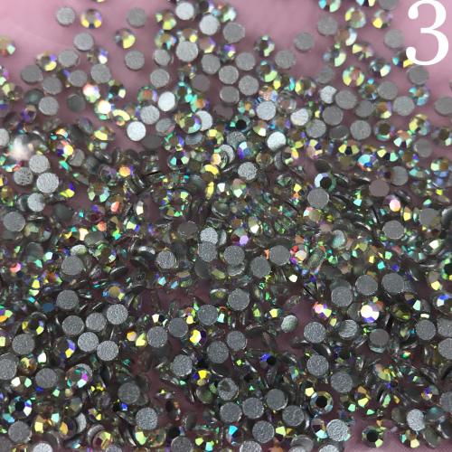 Стразы в упак. стекло 1440 шт. размер 3,4,5,6,8,10,12,14,16,Сrystal, Crystal AB, silver, transparent AB, 1 уп.