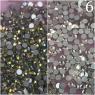 Стрази в пак. скло 1440 шт. розмір 3,4,5,6,8,10,12,14,16,Crystal, Crystal AB, silver, transparent AB, 1 уп.