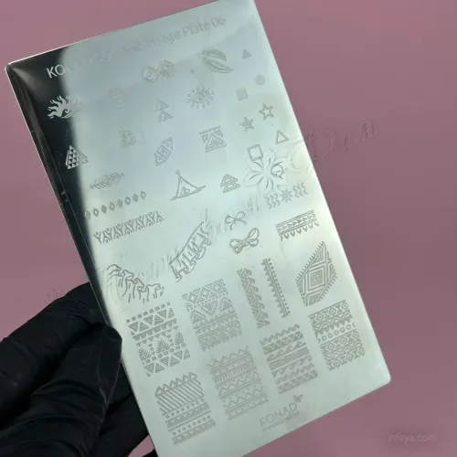 Пластина прямоугольная для стемпинга Конад Square Image Plate, 1 шт
