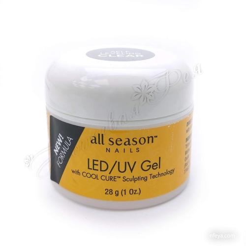All Season LED/UV гель середньої в'язкості 28 г - Clear - прозорий (A-6938-Led)