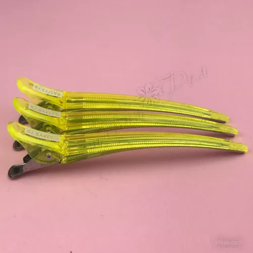 Salon Затискач-качечка для волосся кольоровий пластик з металом, 3 шт.уп.