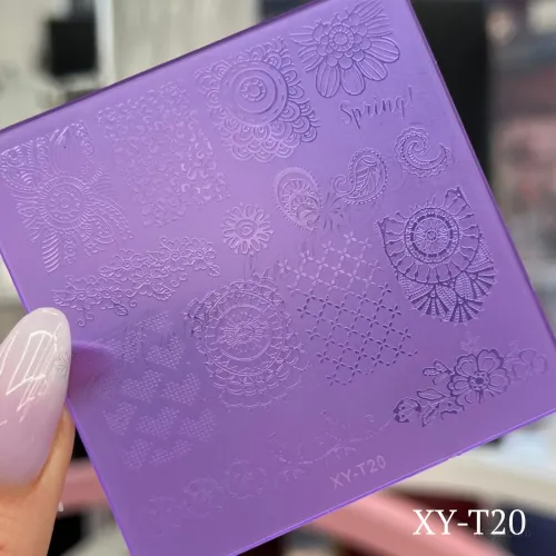 Пластина для стемпинга квадрат 6,5x6,5, 1 шт.