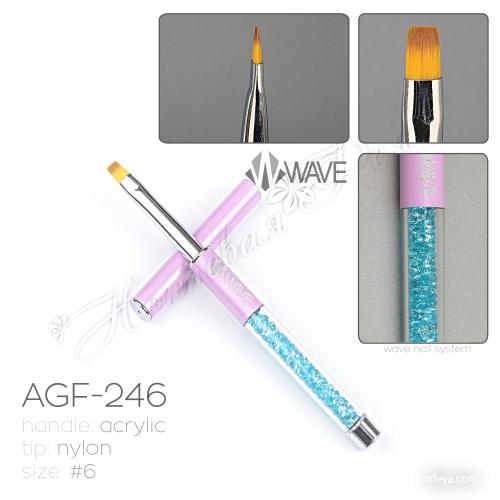 Wave Пензель для гелю прямий ZGL-004, AGF-246 (6 Flat)