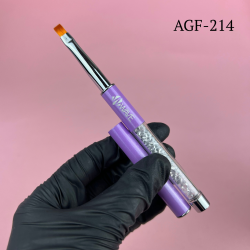 Wave Кисть для геля плоская AGF-214 (#4 Flat / прямая)