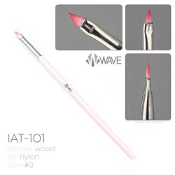 Wave кисть для лепки IAT-101, BQ-SW013 розовый ворс, синтетика