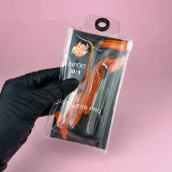 Staleks/Сталекс ТЕ-10/1  EXPERT 10 TYPE 1  Пинцет для бровей (широкие прямые кромки), T7-10-01