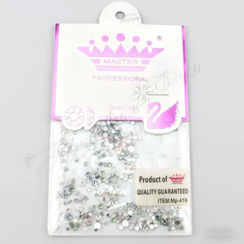 Mastr-prof Стрази скло мікс кольорів та розмірів 400 шт.(опали), 1 уп.