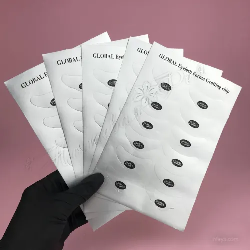Global Fashion Eyelash Forma Grafting chip Патчи под глаза, 5х12шт., 1 упак.