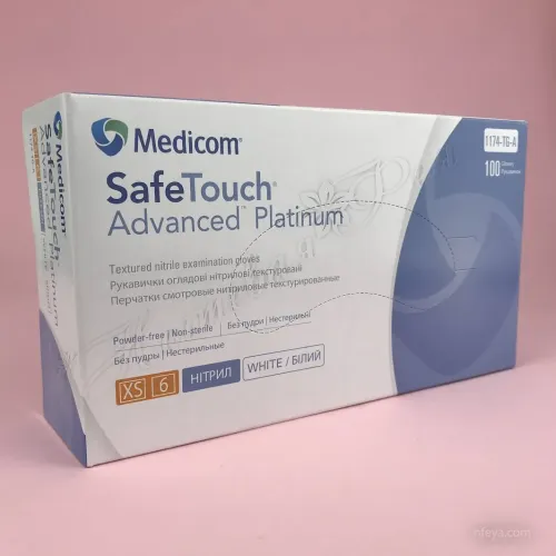 Medicom SafeTouch Рукавички нітрилові білі, 100 шт
