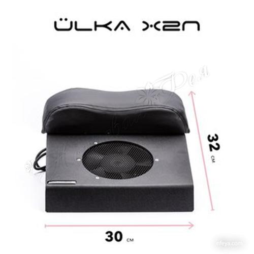 Витяжка Ulka X2п для педикюру чорні грати та чорна підставка під ногу, 1 шт