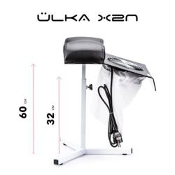 Витяжка Ulka X2п для педикюру чорні грати та чорна підставка під ногу, 1 шт