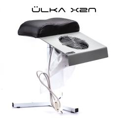 Вытяжка Ulka X2п для педикюра белая решетка и черная подставка под ногу, 1 шт