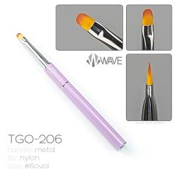 Wave Пензель для гелю овальний трансформер TGO-408, TGO-206, 1 шт.