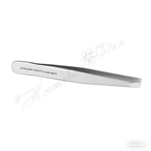 Staleks/Сталекс TBC-10/1 Пинцет для бровей BEAUTY & CARE 10 TYPE 1 (широкие прямые кромки)