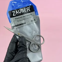 Zauber 01-183 Ножницы для ногтей с желтым болтиком (длина 10,0*р.ч.2,0), 1 шт.