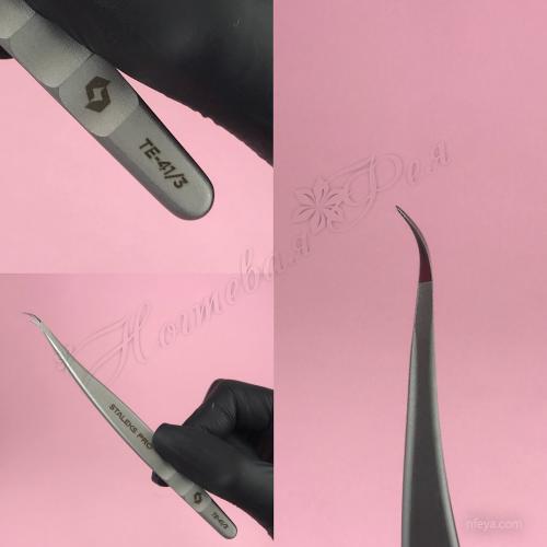 Staleks/Сталекс TE-41/3 Пинцет профессиональный для ресниц EXPERT 41 TYPE 3