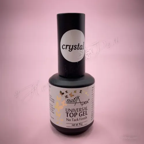 Nail Apex CRYSTAL TOP Каучуковий топ без липкого шару без УФ-фільтрів, 15 мл