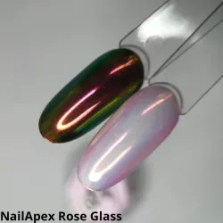 Nail Apex Rose Glass Дзеркальна втирка ніжно-рожева, 1 шт.
