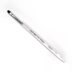 YRE Nail Art Brush YKSP-1-04,06,08 Пензель для гелю овальний (прозора ручка), 1 шт