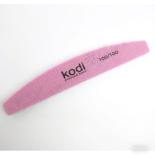 Kodi шліфувальна пилка напівбанан рожева 100/100, 100/180, 180/180, 1 шт