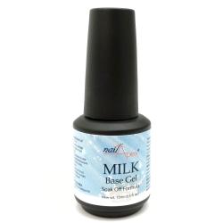 Nail Apex "Milk Base gel" Кольорова база біло-молочного кольору, 15 мл