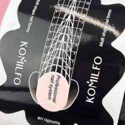 Komilfo Multi Shape Nail Forms мультифункциональные формы для наращивания черные, 20шт.