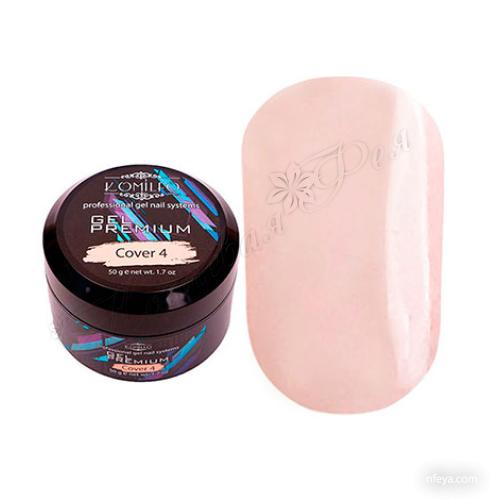 Komilfo Gel Premium Cover Универсальный гель для наращивания средней густоты (№1-№4), 50 г