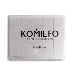 Komilfo Mini Шлифовщик для ногтей мини-баф  32*25*12 мм белый 120/120, 50 шт (арт.556012)