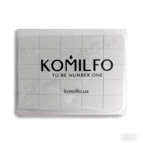 Komilfo Mini Шлифовщик для ногтей мини-баф  32*25*12 мм белый 120/120, 50 шт (арт.556012)