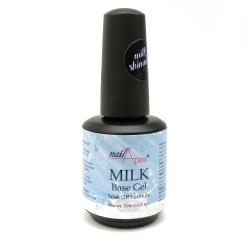 Nail Apex Milk Shimmer Base gel База бело-молочного цвета с шиммером, 15 мл