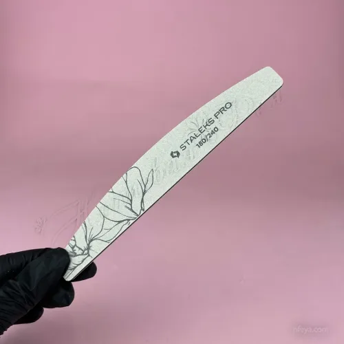 Staleks Pro Пилка минеральная полубанан серая 180/240, 1 шт.