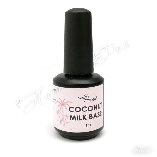Nail Apex Coconut Milk Base Молочно-рожева база, 15 мл