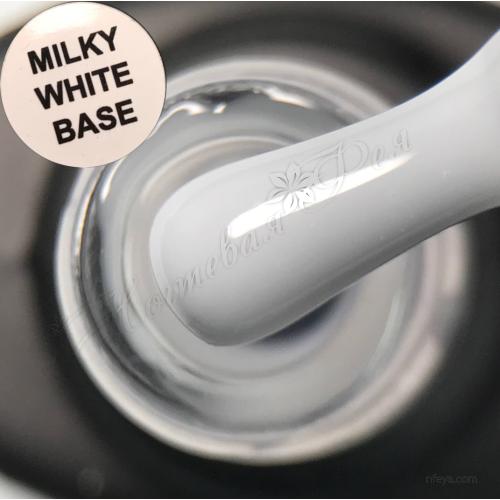 Komilfo Milky White Base Камуфлююча каучукова база, 8 мл