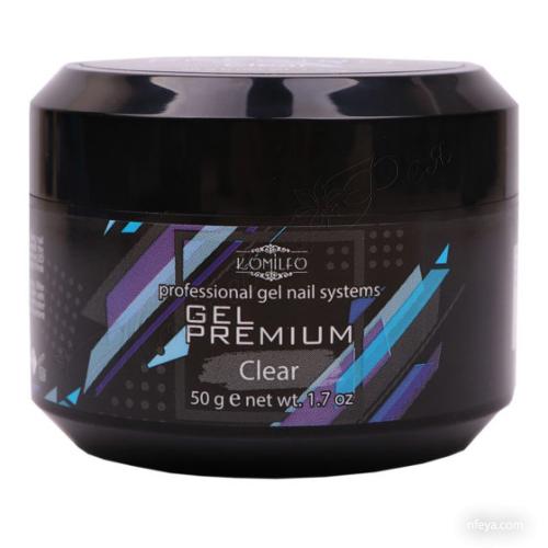 Komilfo Gel Premium Clear Універсальний гель для нарощування середньої густоти, 50 г