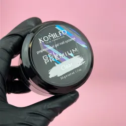 Komilfo Gel Premium Clear Універсальний гель для нарощування середньої густоти, 50 г