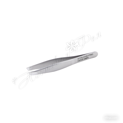Staleks/Сталекс TE-60/4 Пинцет для бровей EXPERT 60 TYPE 4 (узкие скошенные кромки), 1 шт