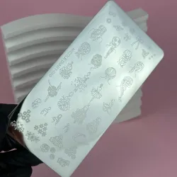 Nicole Diary пластина для стемпинга 12х6 см прямоугольная, 1шт