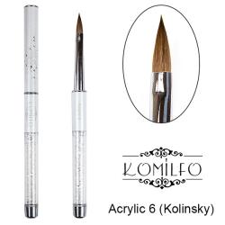Komilfo Пензель Komilfo Acrylic 6 Kolinsky (арт. 455007)