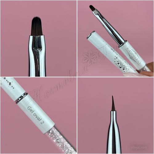 Komilfo Пензель Gel oval 2 (Nylon) (арт. 455050)