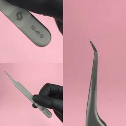 Staleks/Сталекс TE-41/8 Пинцет профессиональный для ресниц STALEKS EXPERT 41 TYPE 8 (mini L)