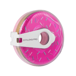 Staleks Pro AT-180 Сменный файл лента с многоразовой катушкой c клипсой (розовый пончик) 180 грит, 8 м