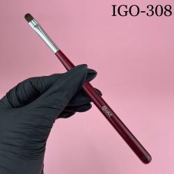 Wave Кисть овальная для геля IGO-308 (#8 Oval), деревянная ручка