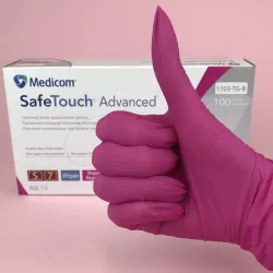 Medicom SafeTouch Рукавички нітрилові маджента (фуксія) (1103 TG) 3,5 г, 100 шт