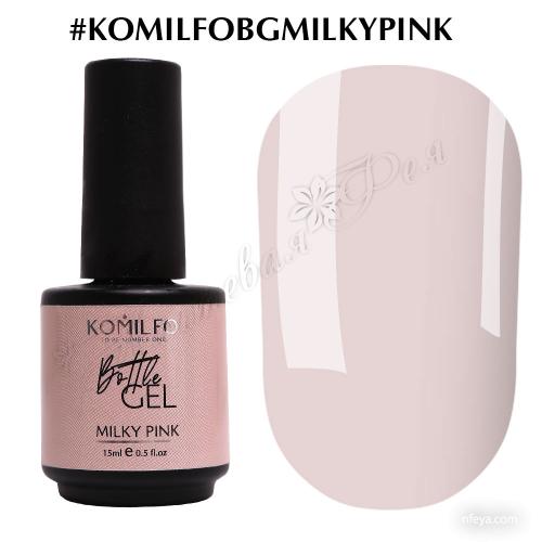 Komilfo Bottle Gel Milky Pink Гель в баночке с кисточкой (арт. 980155), 15 мл