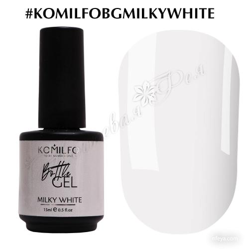 Komilfo Bottle Gel Milky White Гель в баночке с кисточкой (арт. 980154), 15 мл