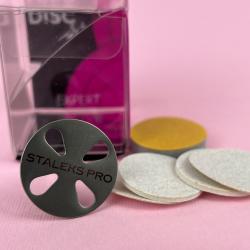 Staleks PDset-25 Диск педикюрный PODODISC PRO L в комплекте с сменным файлом 180 грит 5 шт (25 мм)