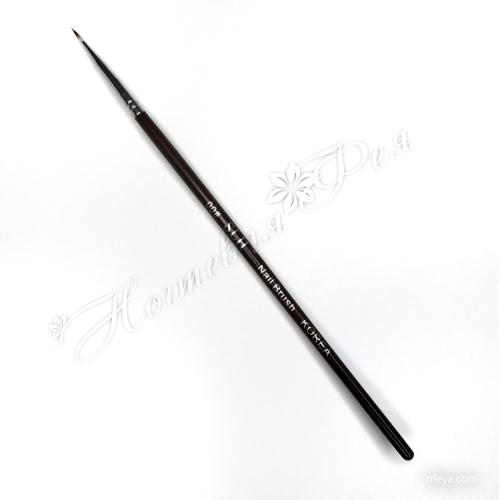 Nail apex Пензель для мазкових малюнків №0 SLH NailBrush (темна ручка)