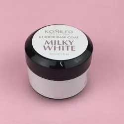 Komilfo Milky White Base Камуфлирующая каучуковая база, 30 мл 