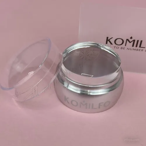 Komilfo набор штамп-линза прозрачный и скарпер 5х7 см, 1 шт