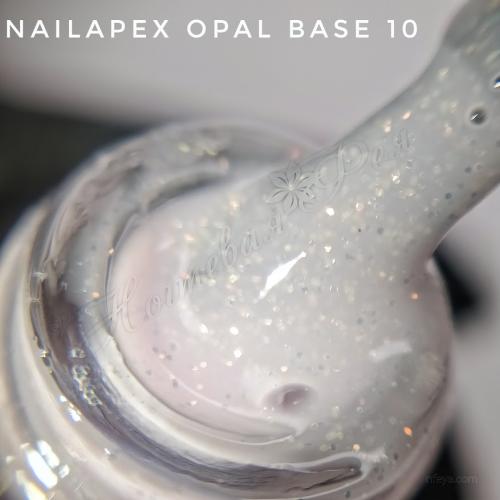 Nail Apex OPAL French Base Gel Камуфлирующая база с глиттером в баночке (без кисти), 30 г